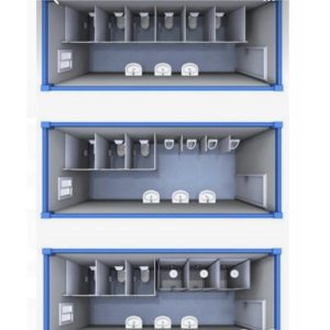 BATERIAS DE BAÑOS O DUCHAS 6X2,44 DESDE